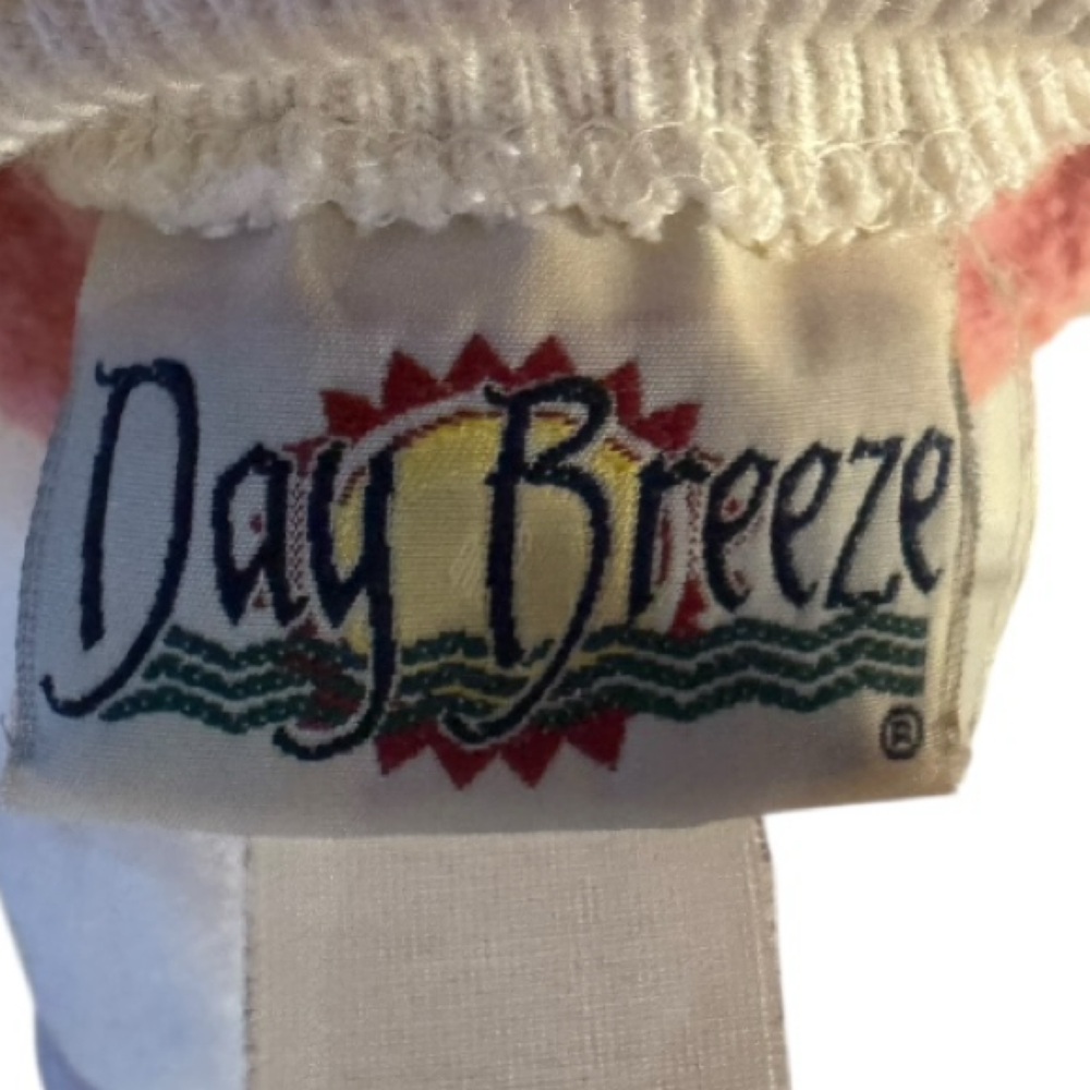 Vintage Day Breeze Pink Cat Sweatshirt Size L Embroidered Collar 90s Pullover - Picture 5 of 5